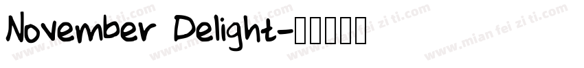 November Delight字体转换